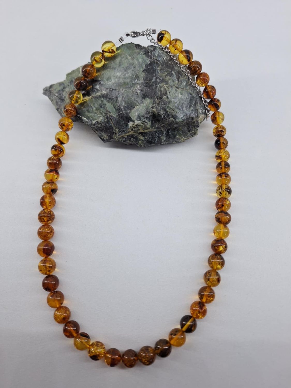 Collier Ambres 8mm naturel fait main