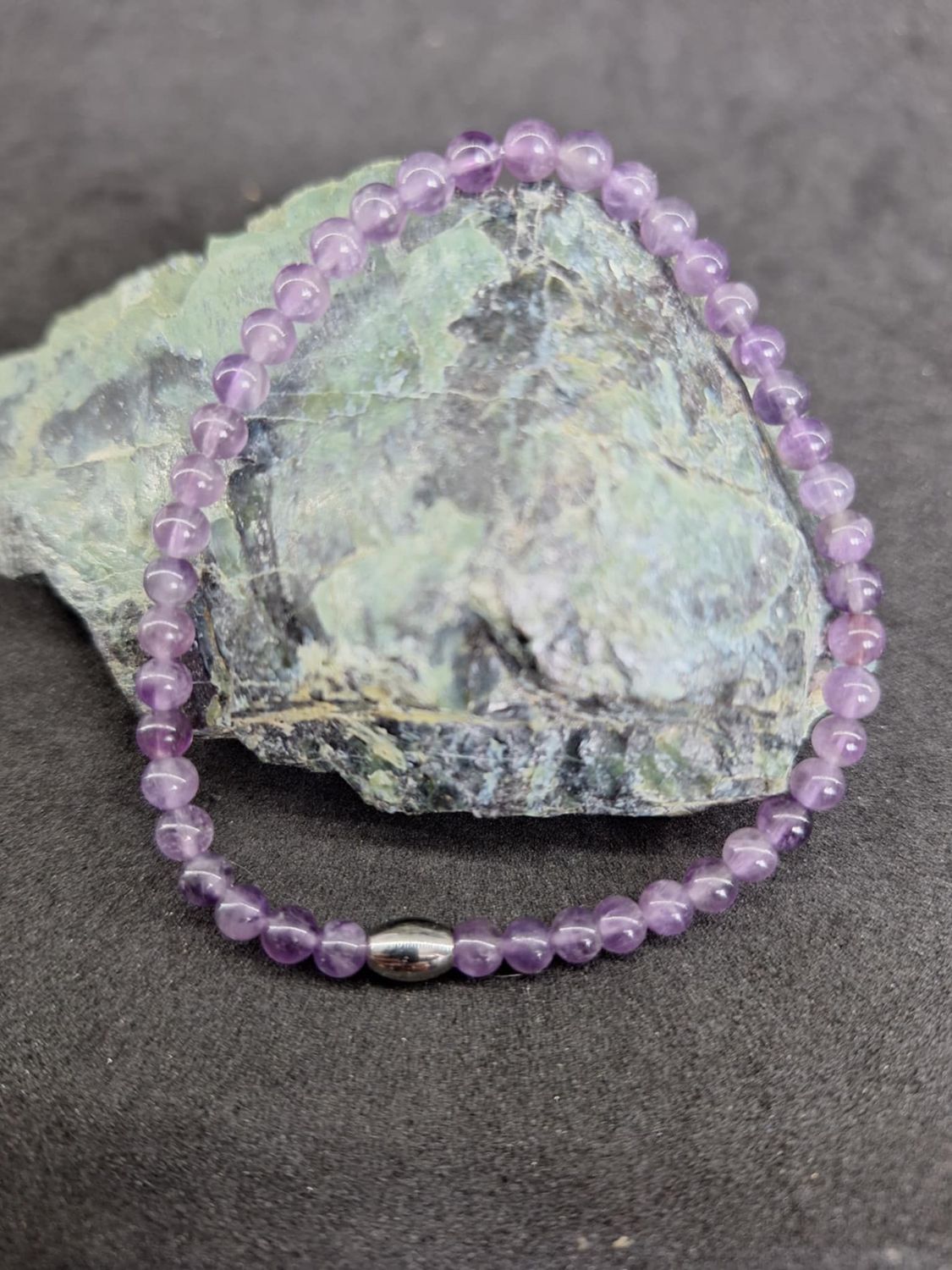 Bracelet Améthyste 4mm pierre naturel fait main