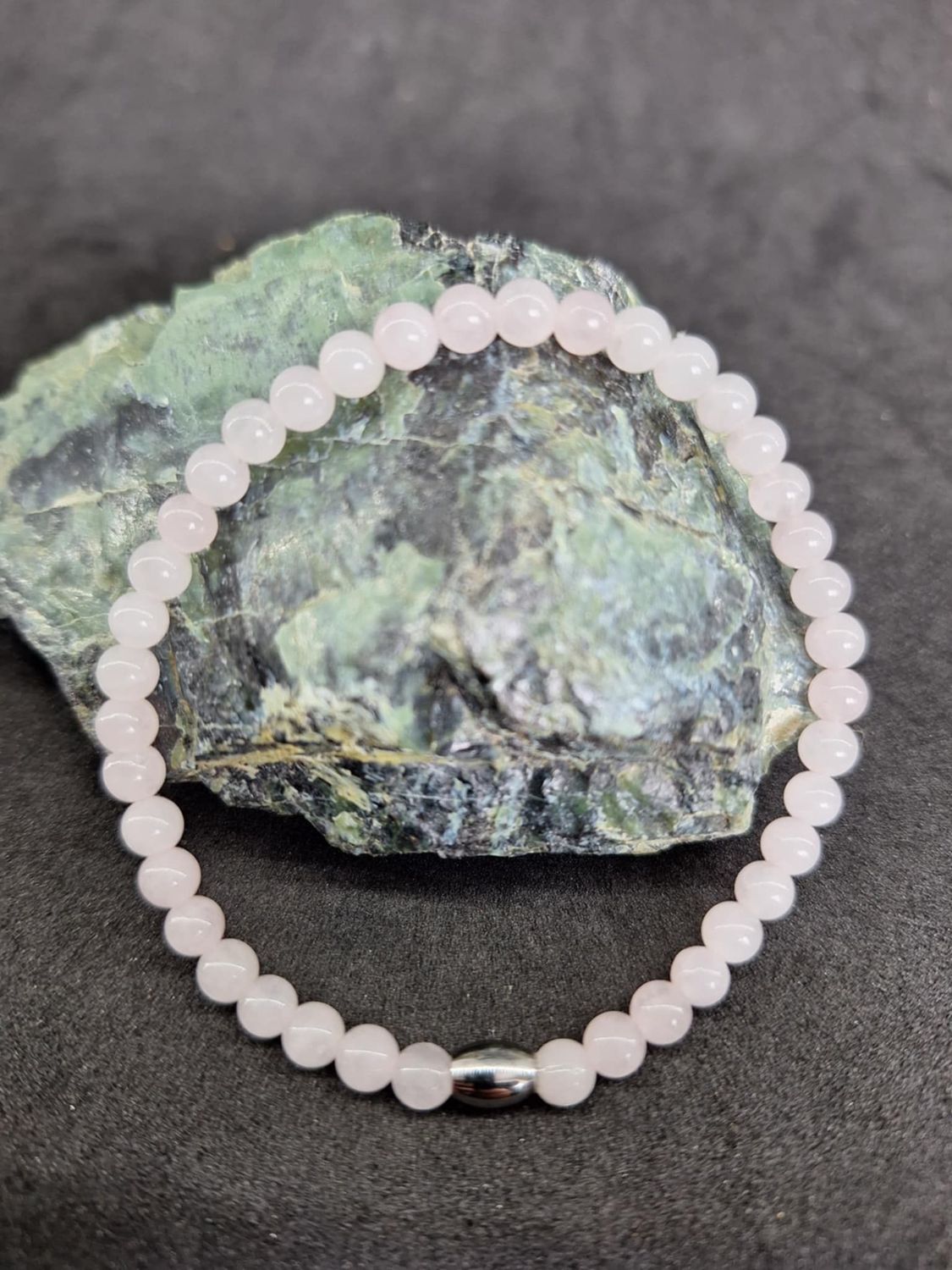Bracelet Quartz rose 4mm pierre naturel fait main
