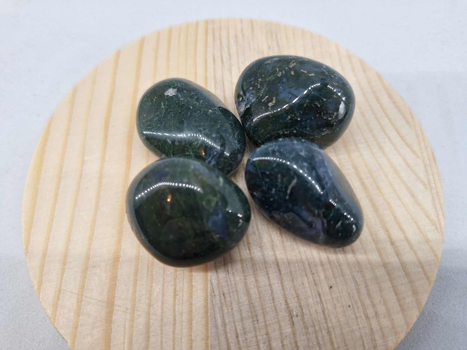 Pierres roulées Agate Mousse pierre naturel