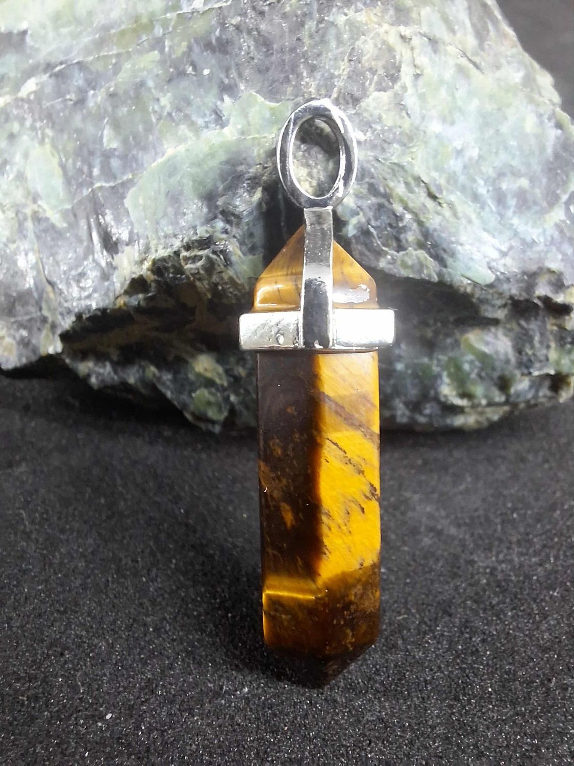 Pendentif Œil de tigre pierre naturel