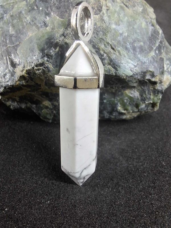 Pendentif Howlite pierre naturel