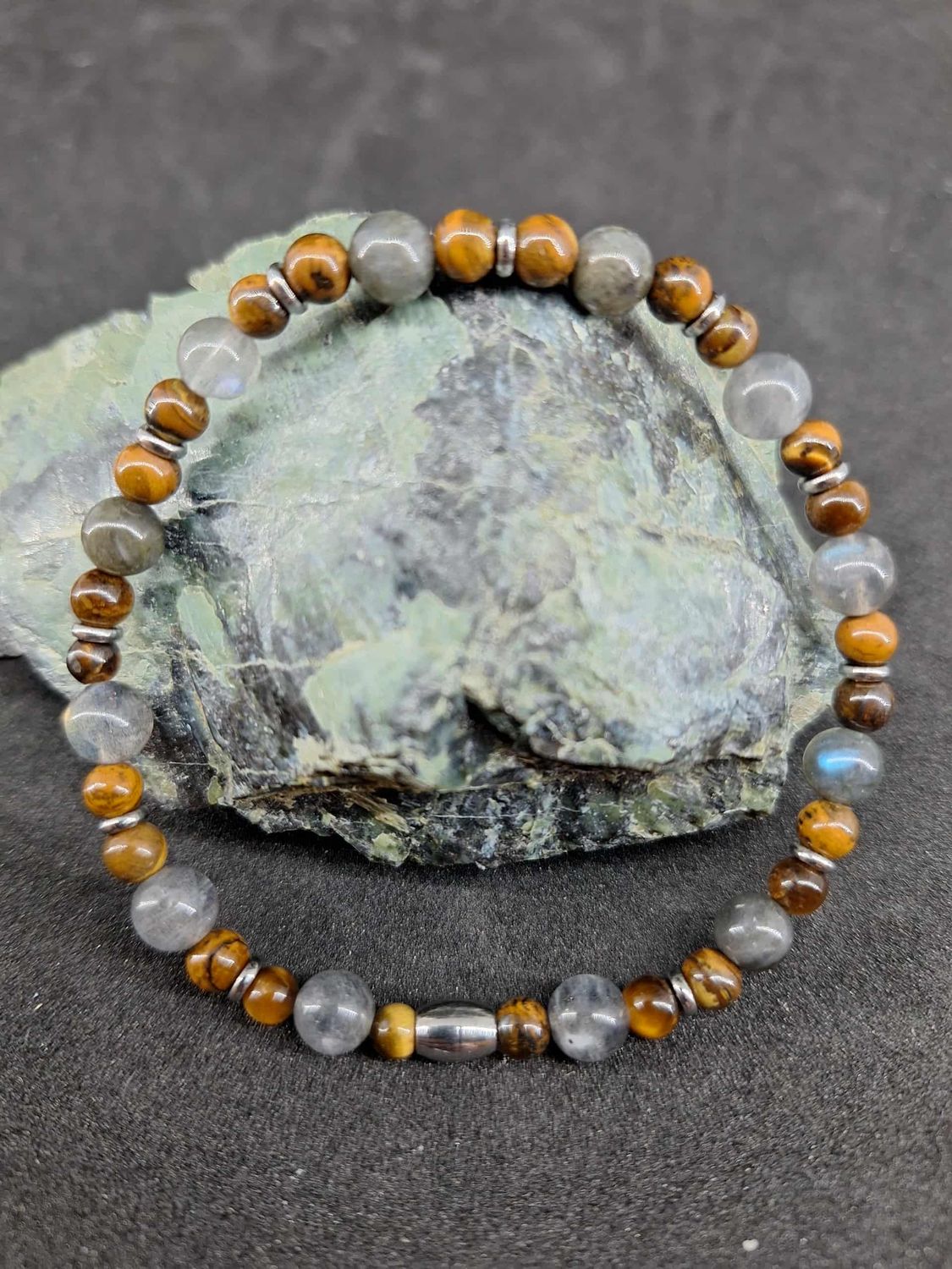 Bracelet Protection 6mm / 4mm pierre naturel fait main Bracelet Protection 6mm / 4mm pierre naturel fait main