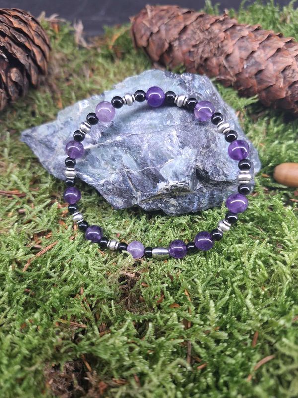 Bracelet Stress et Force 6mm / 4mm pierre naturel fait main