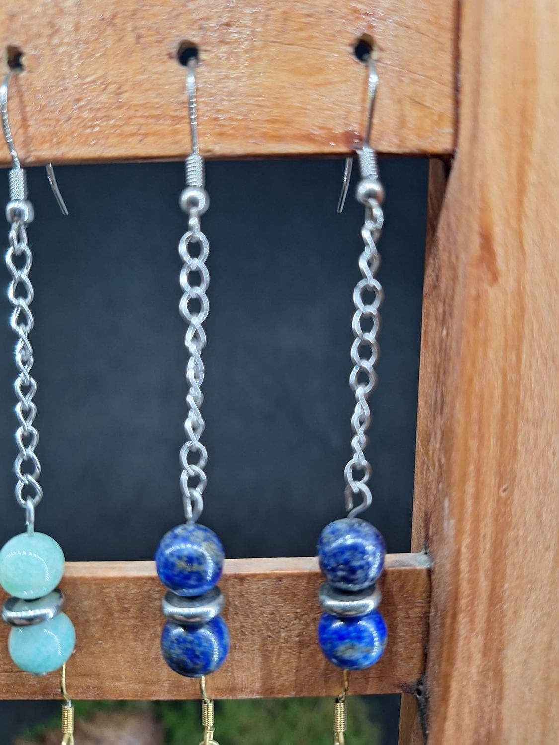 Boucle d'oreilles Lapis Lazuli 8mm  pierre naturel