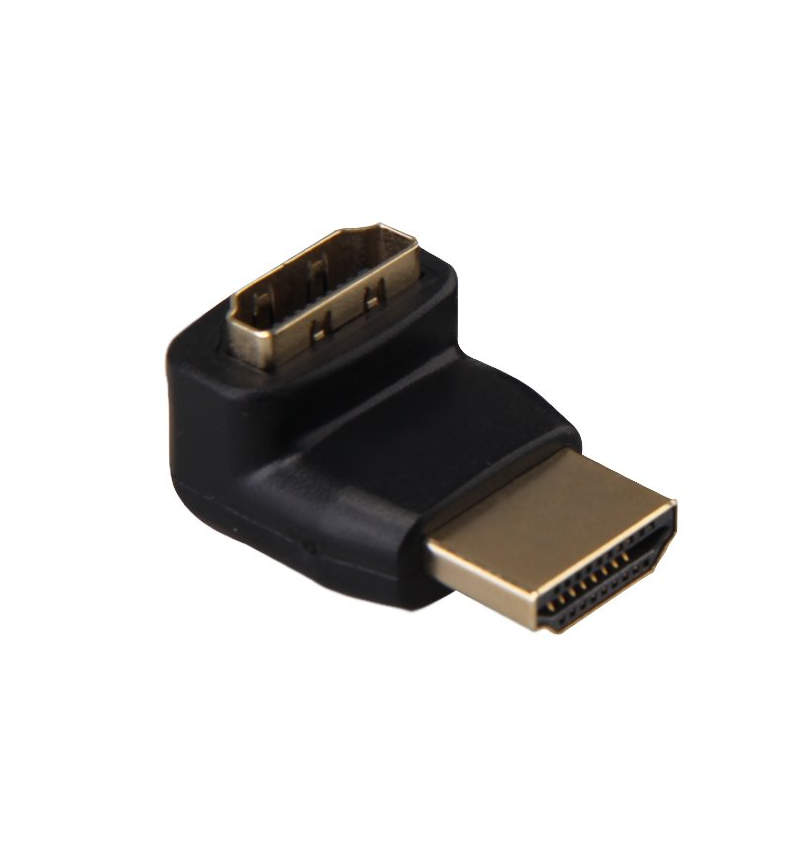 HDMI Male to Female Adapter - 90 Degree Down