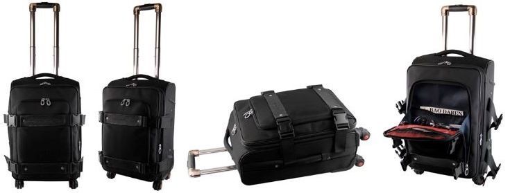 Macaroni Lettiga Business Professional Trolley Laptop and Lugguge Case-Black