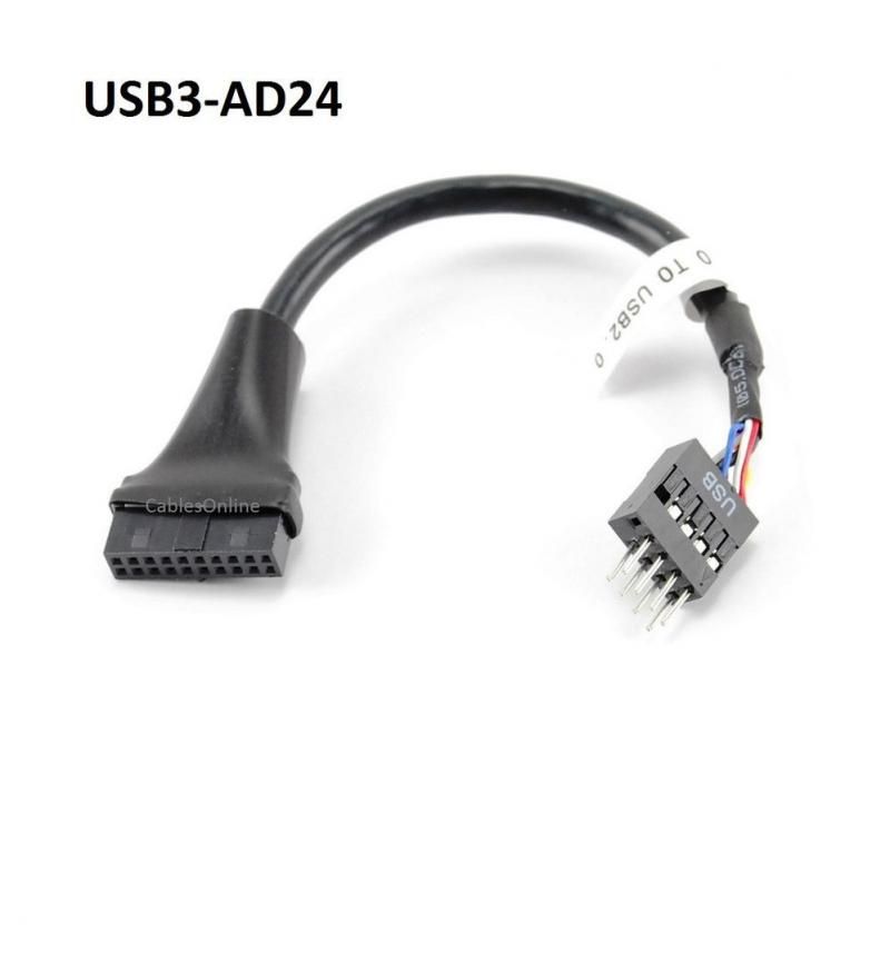 Microworld USB 3.0 Header To USB 2.0 Header