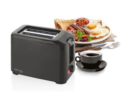 Mellerware Toaster 2 Slice 700W - Black
