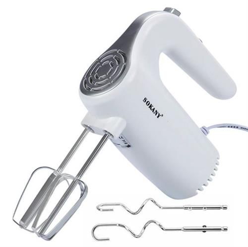 Sokany Hand Mixer White 500w With Attachments