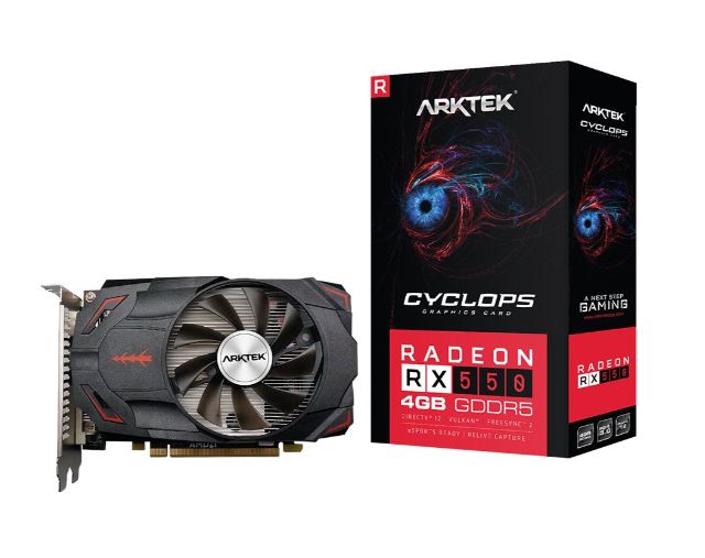 Arktek AMD Radeon RX550 4GB GDDR5 128-bit HDMI / DVI / DP Graphics Card