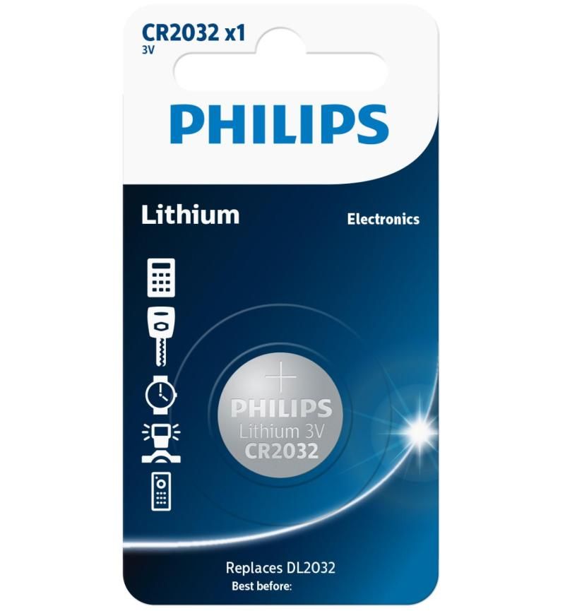 Philips CR2032 Lithium Battery - 1 Pack
