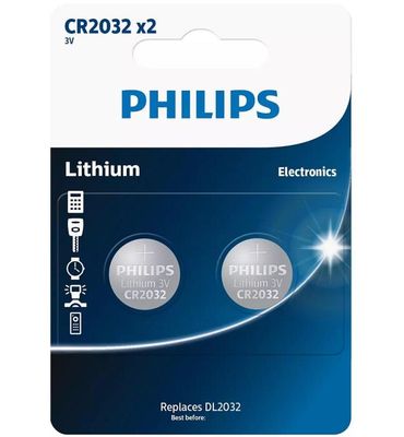 Philips CR2032 Battery - 2 Pack