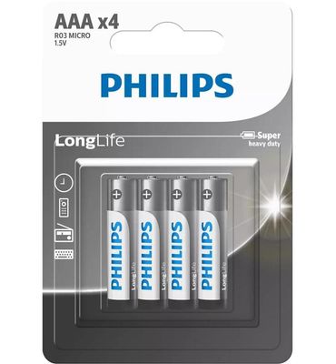 Philips Longlife Battery AAA - 4 Pack