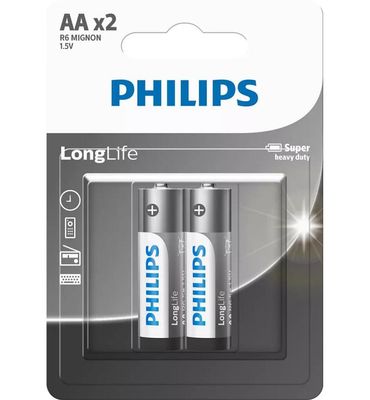 Philips Longlife Battery AA - 2 Pack