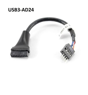Microworld USB 3.0 Header To USB 2.0 Header