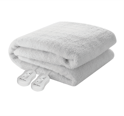 Pure Pleasure Queen Fullfit Sherpa Fleece Extra Length Electric Blanket - 152cm x 205cm