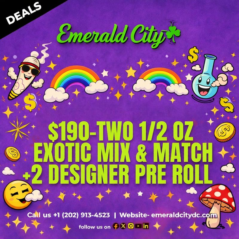 TWO 1/2 OZ EXOTIC MIX & MATCH +2 DESIGNER PRE ROLL