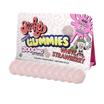 2000mg Sticky Nano Gummies White Strawberry