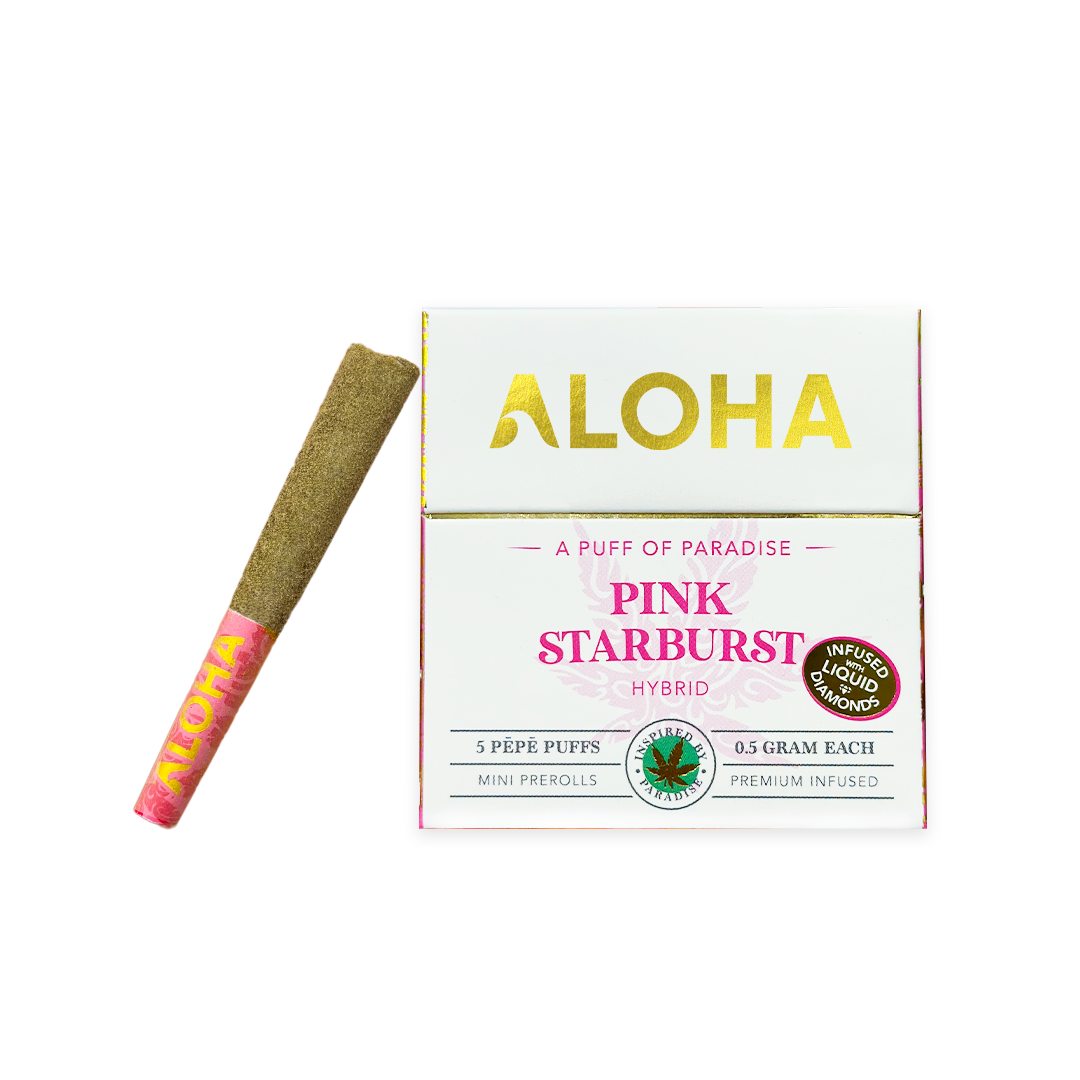 Aloha Pink Starburst Infused Prerolls | HYBRID