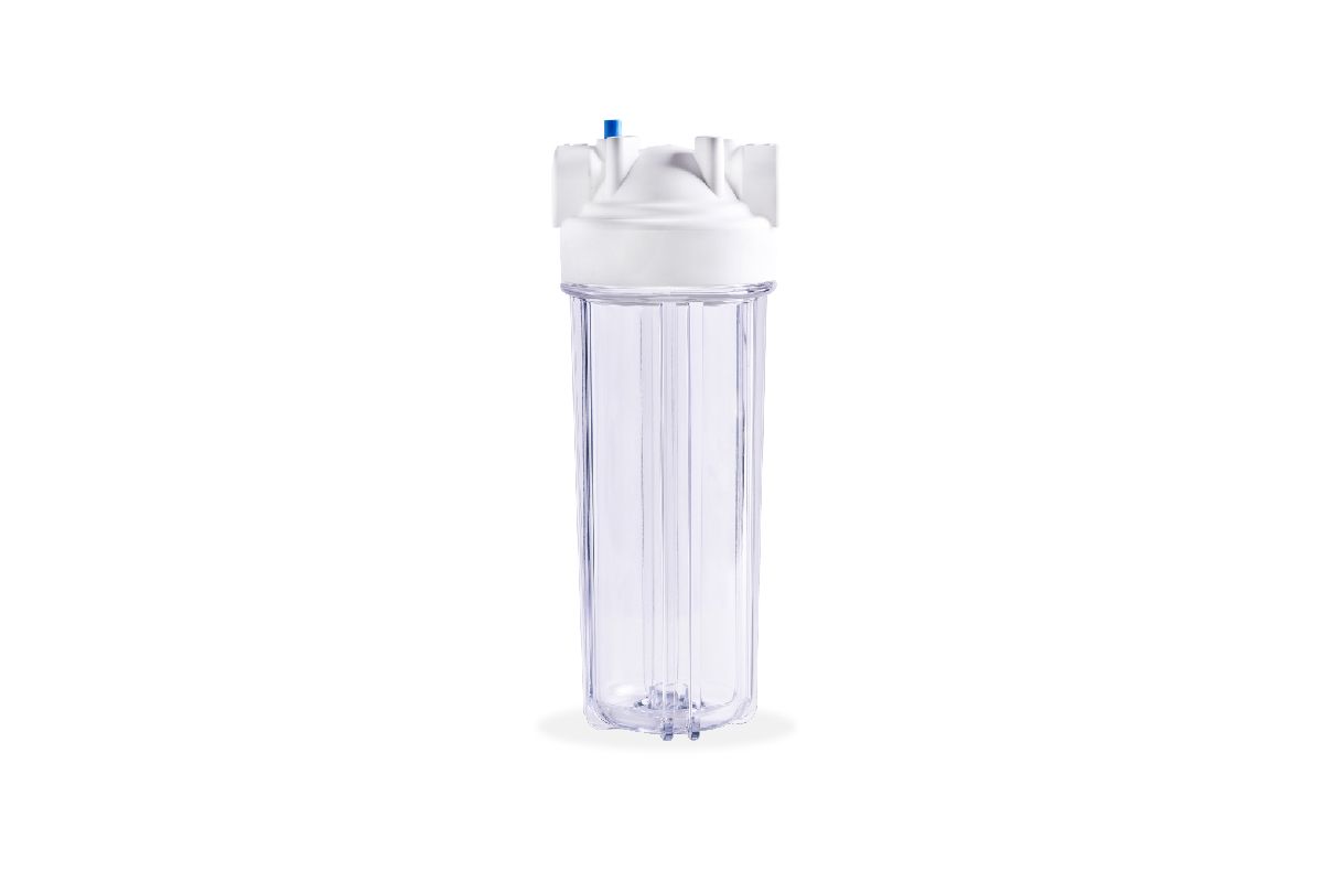 Housing para cartucho de 10in x 2.5in transparente fhaswp1075-prv-npt (h06v-6n-wc)