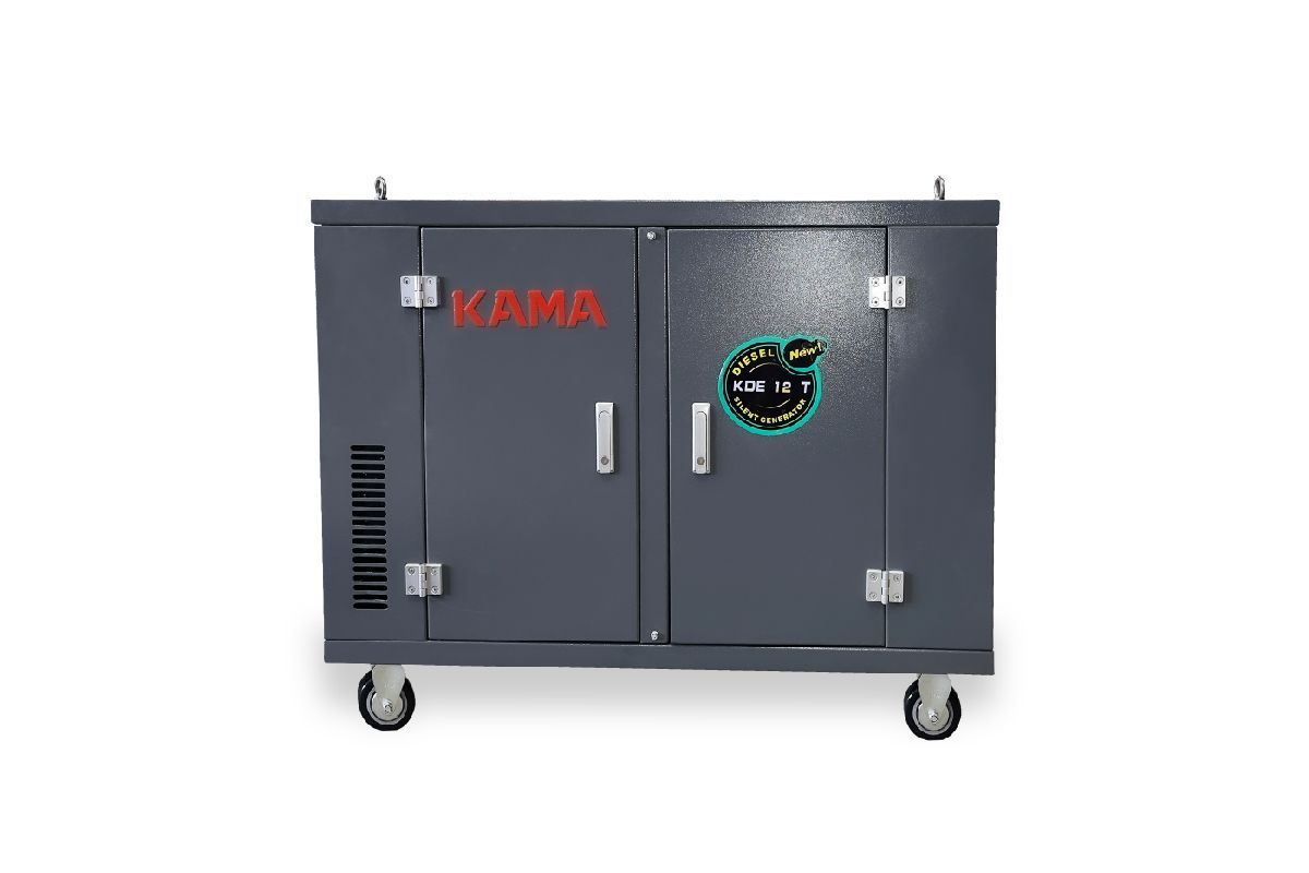 Generador kama diesel kde12t 1ph 220v (10kw) c/ats 100a