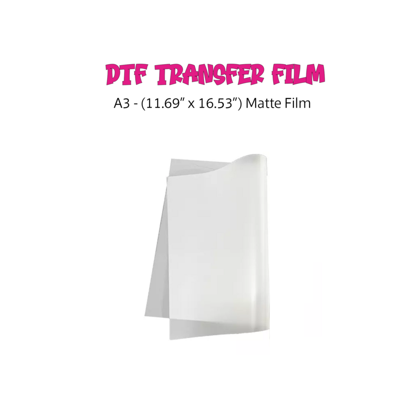 A3 Matte DTF Transfer Films ( 100 ct - 11.69&quot; x 16.53&quot;)
