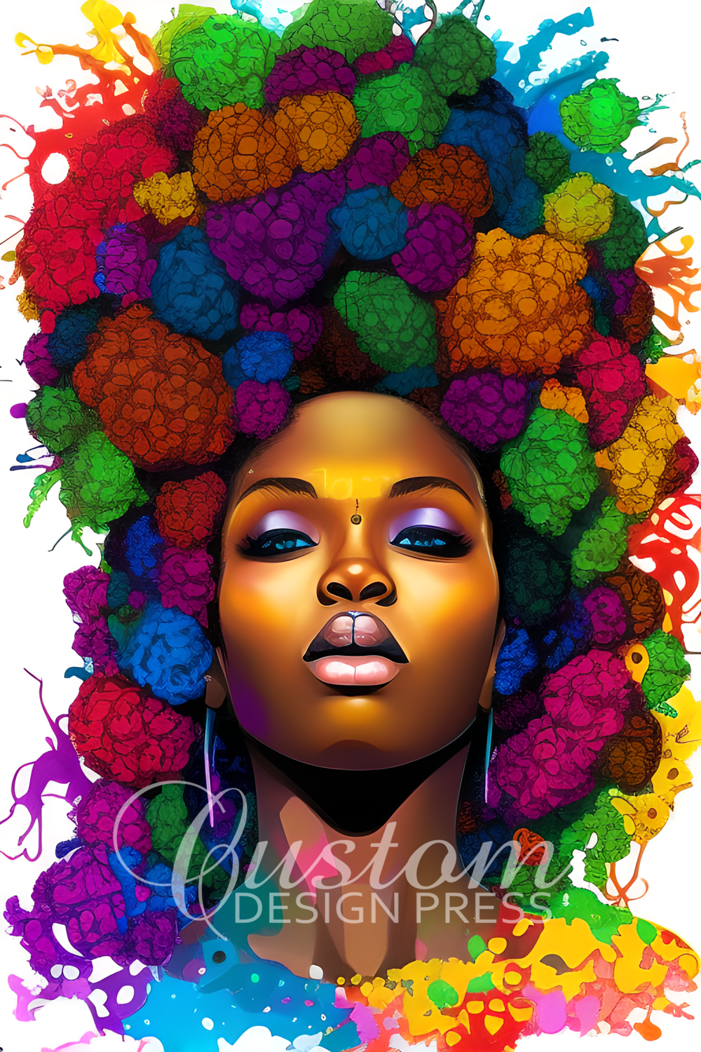 AI-Generated Vibrant Pop Culture Woman