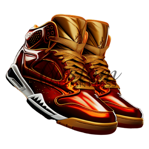 Red &amp; Gold  Sneakers