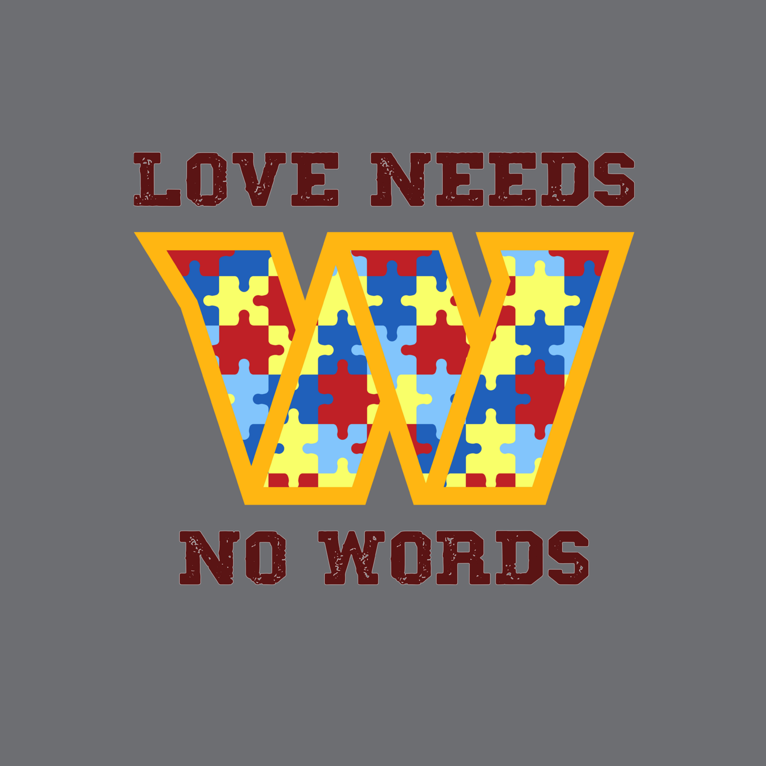 Commanders Autism Love Needs No Words
