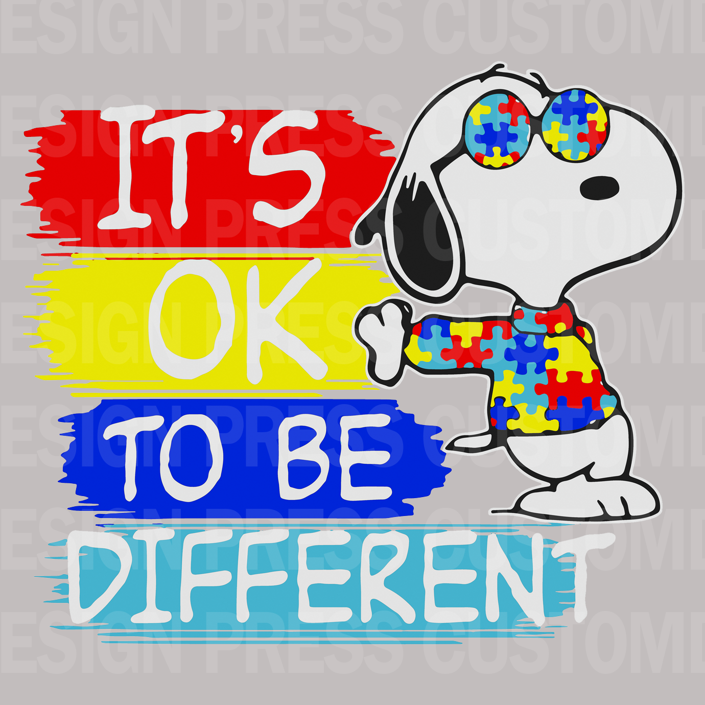 It&#39;s Ok To Be Different PNG, sublimation, POD, Digital Download Image