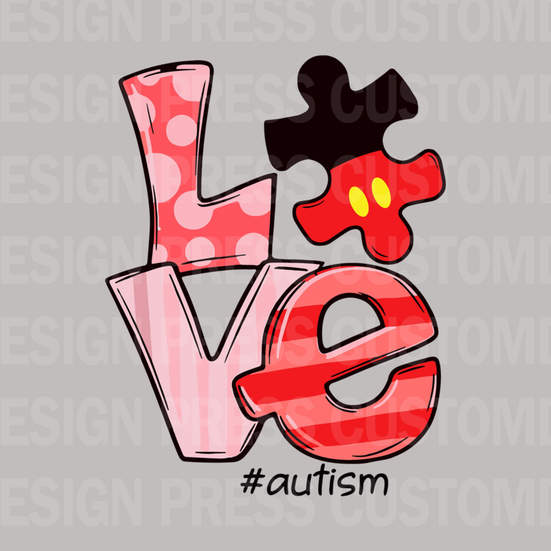 Autism Love Puzzle PNG, sublimation, POD, Digital Download Image