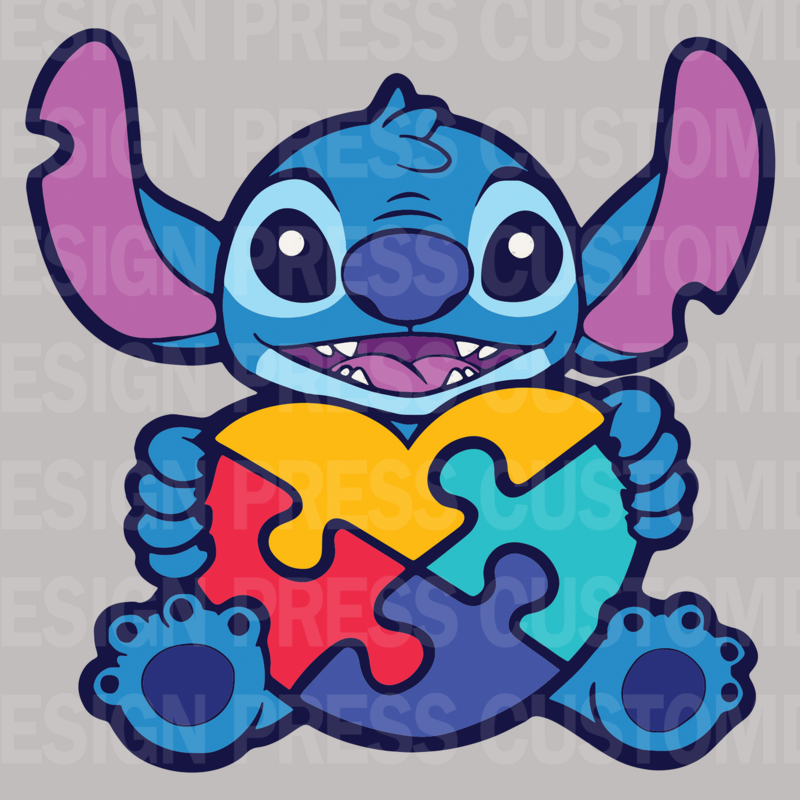 Wear Blue Stitch, Autism Awareness Month PNG, sublimation, POD, Digital Download Image