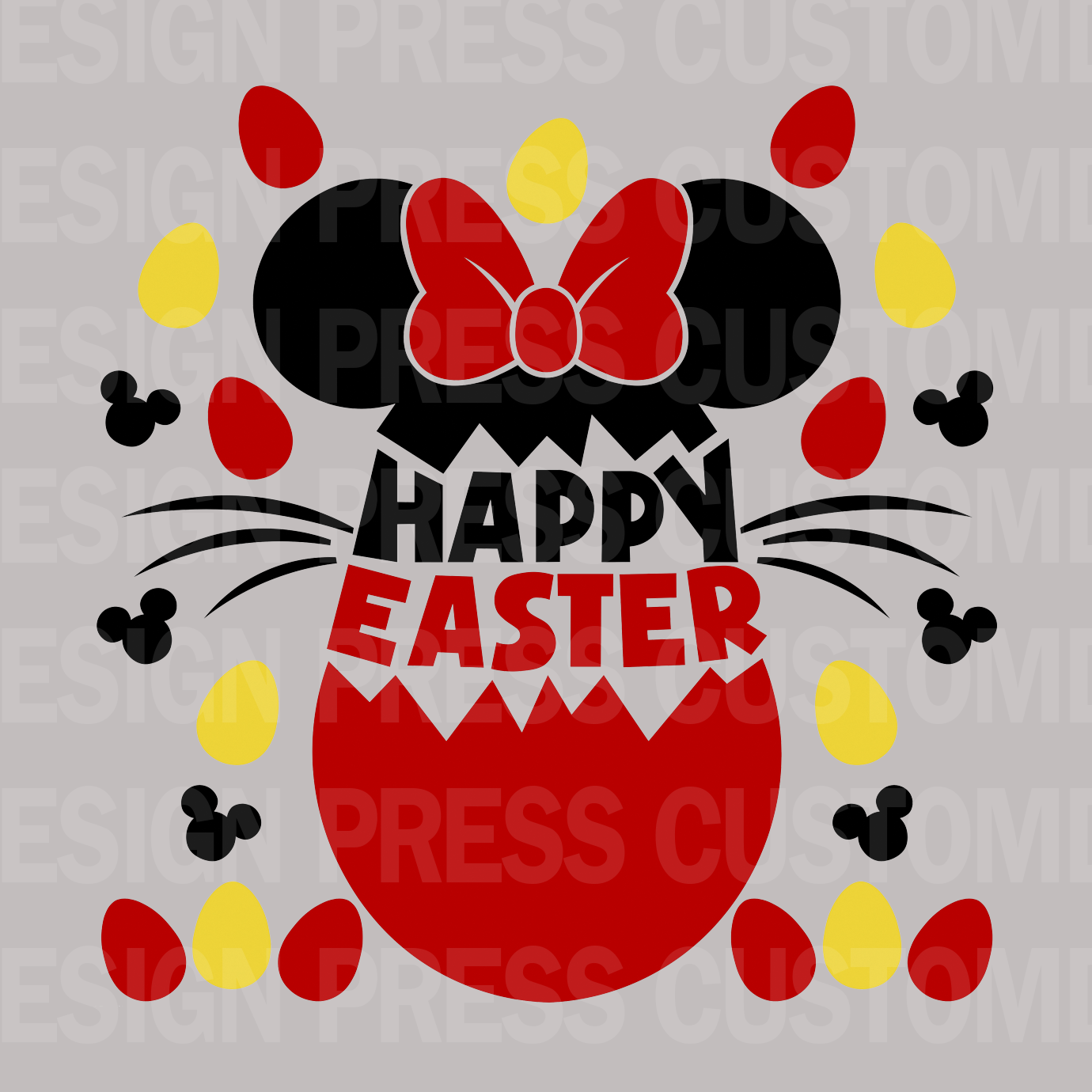 Easter Egg Minnie  PNG, sublimation, POD, Digital Download Image