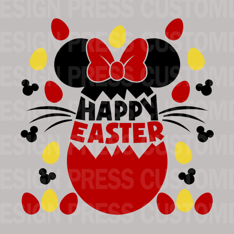 Easter Egg Minnie  PNG, sublimation, POD, Digital Download Image