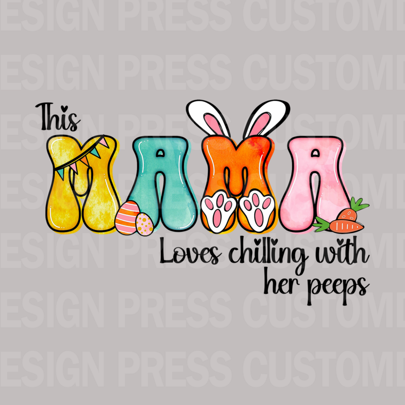 Easter Mama PNG, sublimation, POD, Digital Download Image