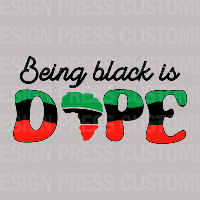 Juneteenth Being Black Is Dope PNG, sublimation, POD, Digital Download Image