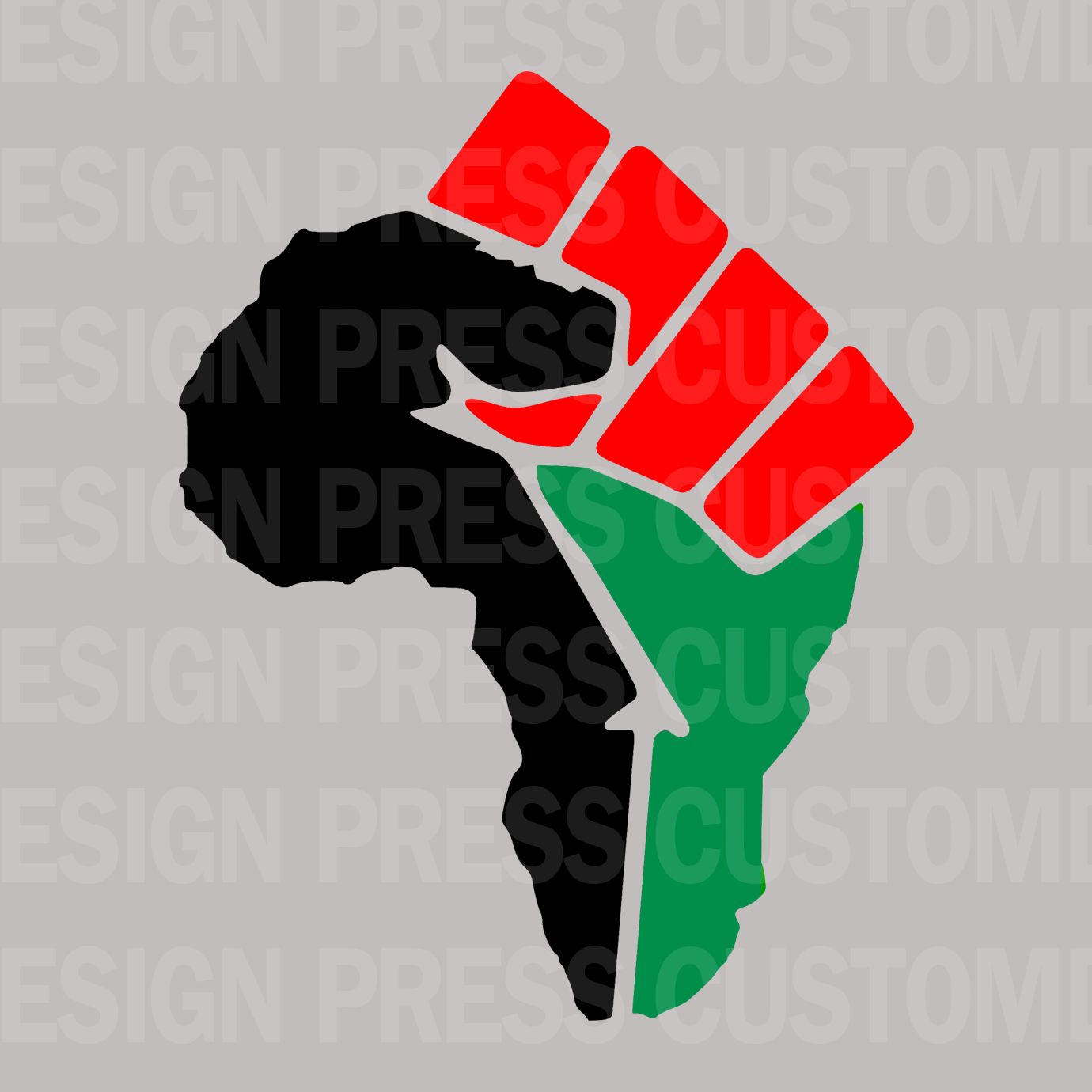 Juneteenth Africa Fist PNG, sublimation, POD, Digital Download Image