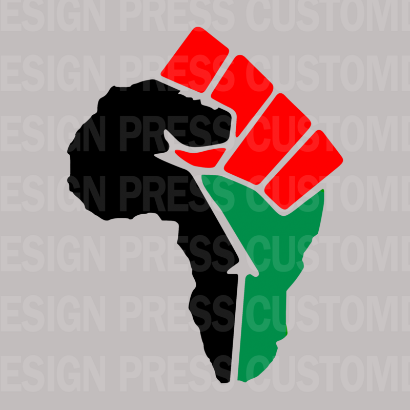 Juneteenth Africa Fist PNG, sublimation, POD, Digital Download Image