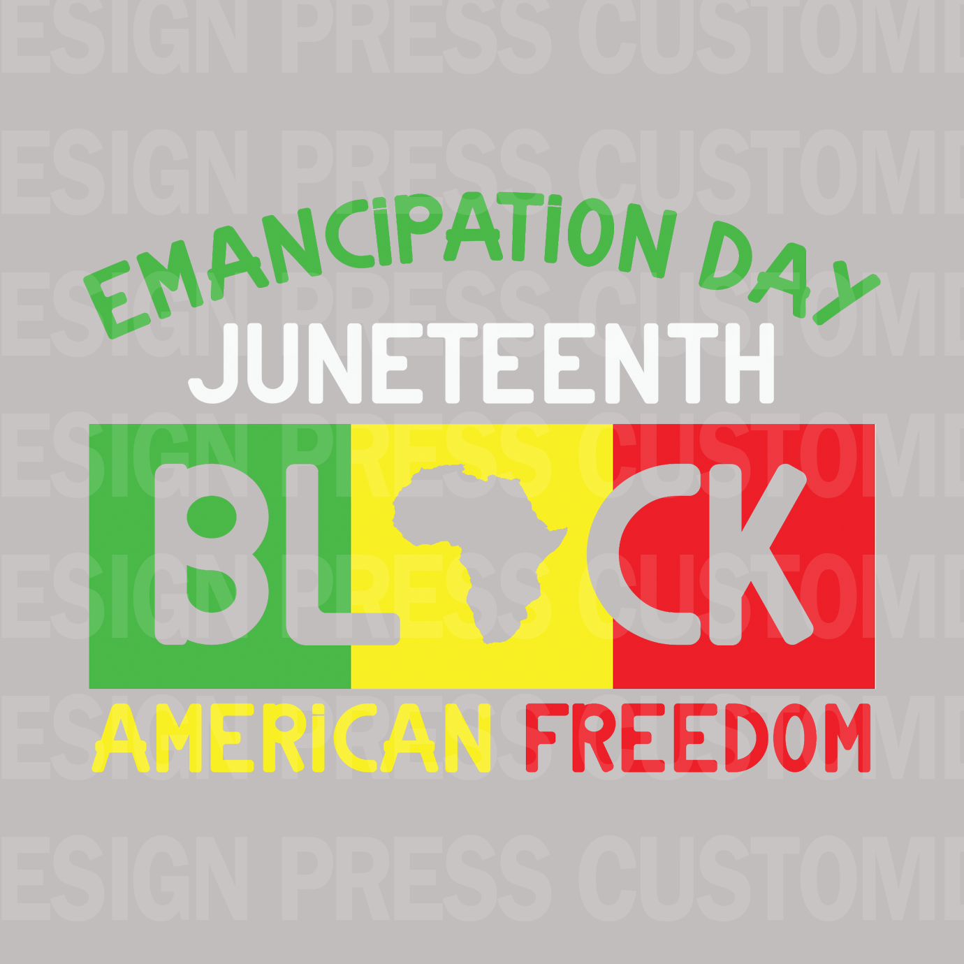 Juneteenth American Freedom PNG, sublimation, POD, Digital Download Image