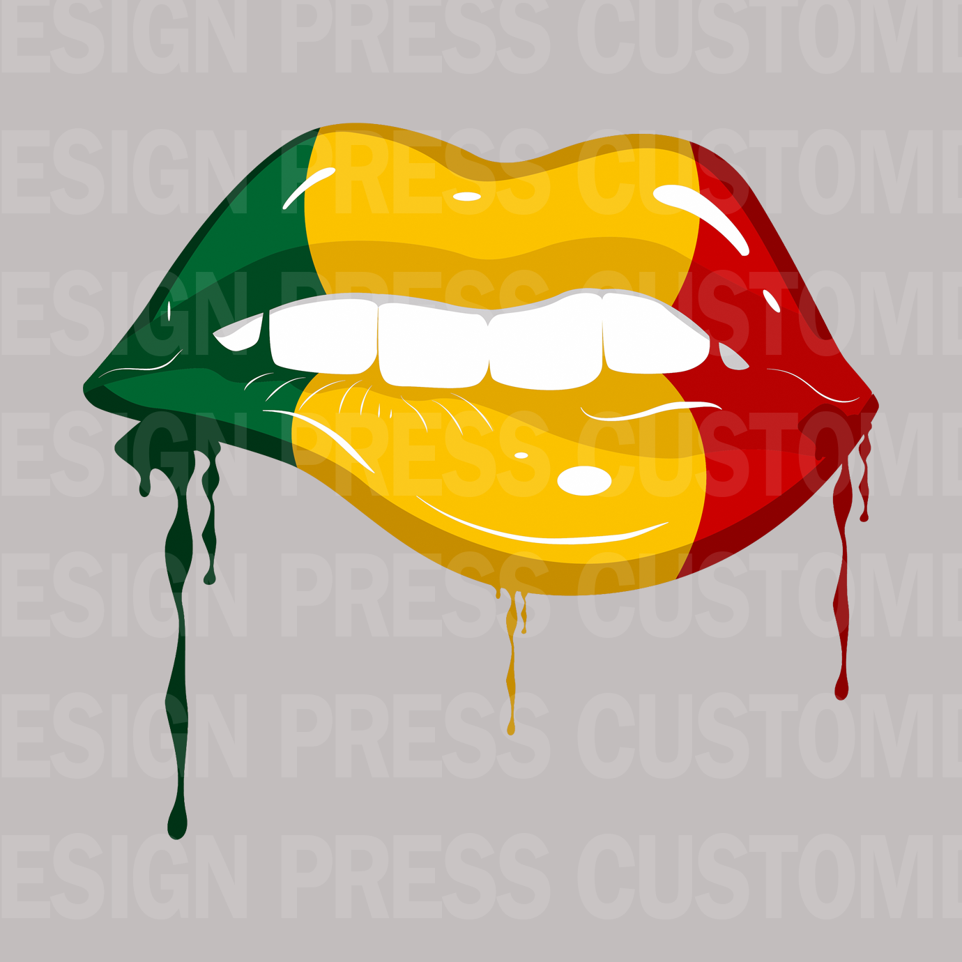 Juneteenth Drip Lips PNG, sublimation, POD, Digital Download Image