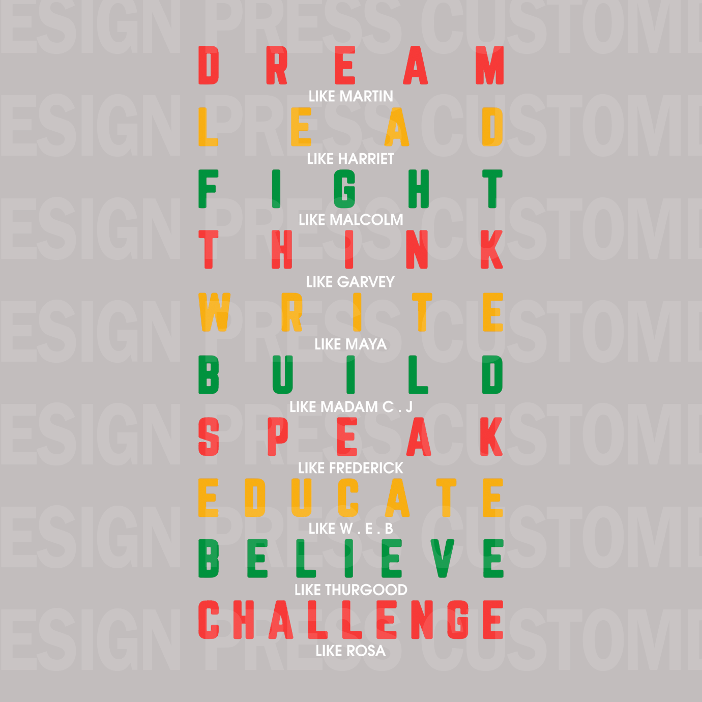 Juneteenth DREAM PNG, sublimation, POD, Digital Download Image