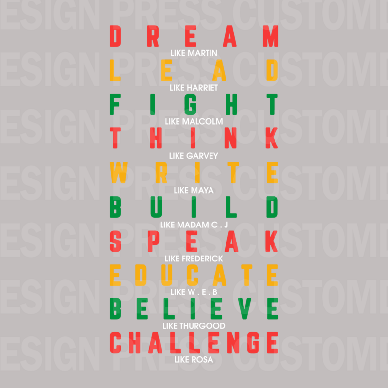 Juneteenth DREAM PNG, sublimation, POD, Digital Download Image