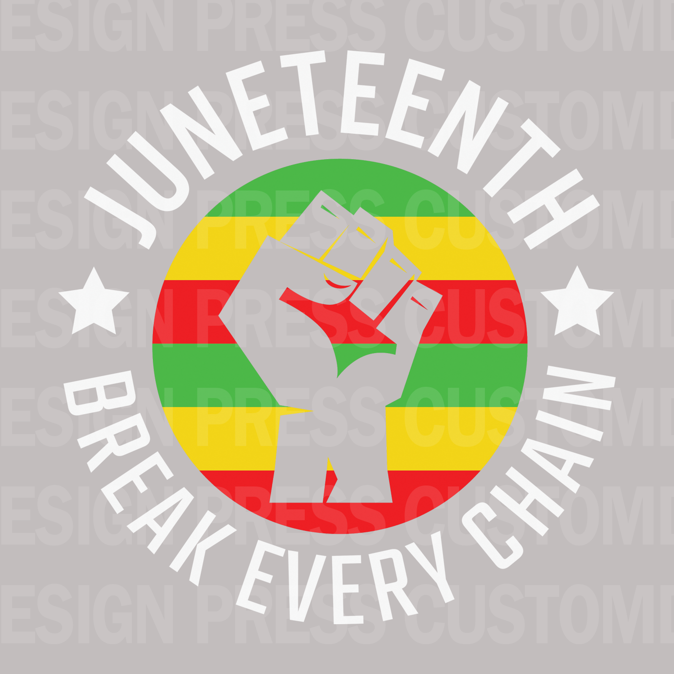 Juneteenth Breaking Every Chain PNG, sublimation, POD, Digital Download Image