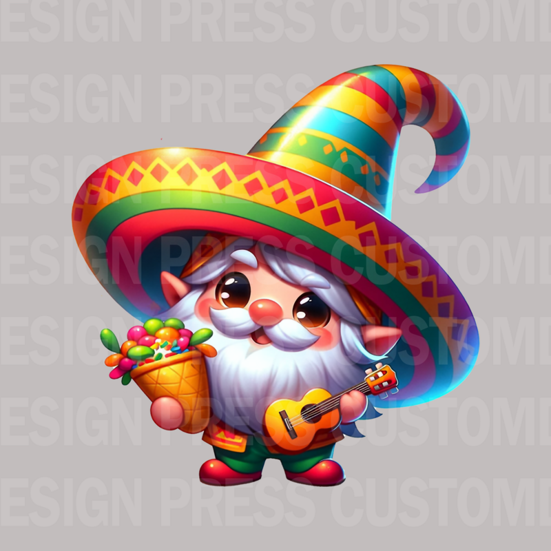 Cinco De Mayo Gnome PNG, sublimation, POD, Digital Download Image