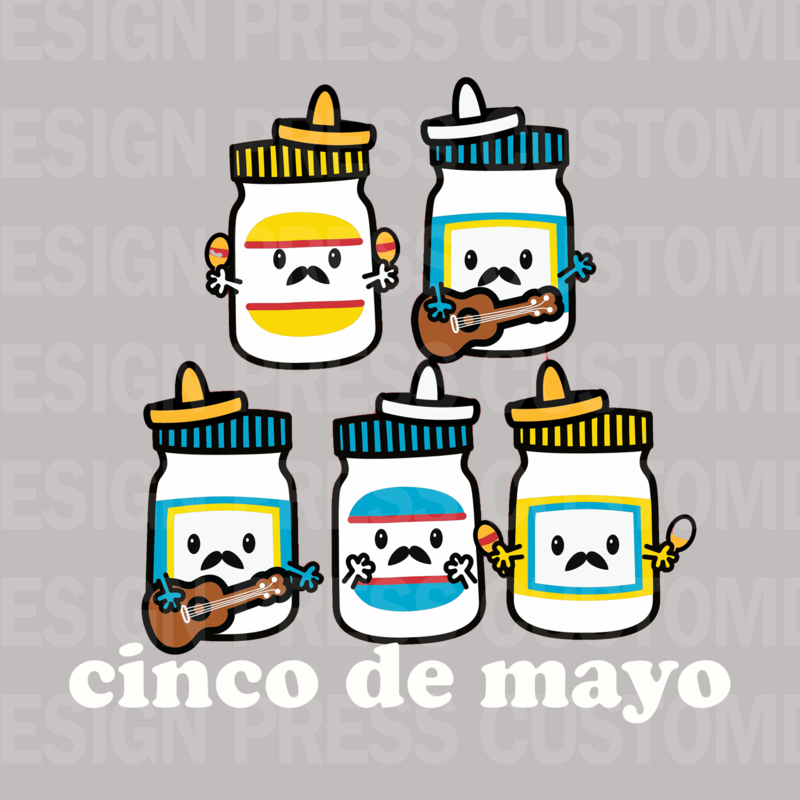 Cinco De Mayo Jars PNG, sublimation, POD, Digital Download Image