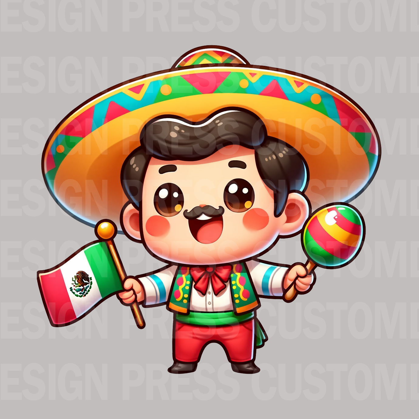 Cinco De Mayo Mexican Flag PNG, sublimation, POD, Digital Download Image