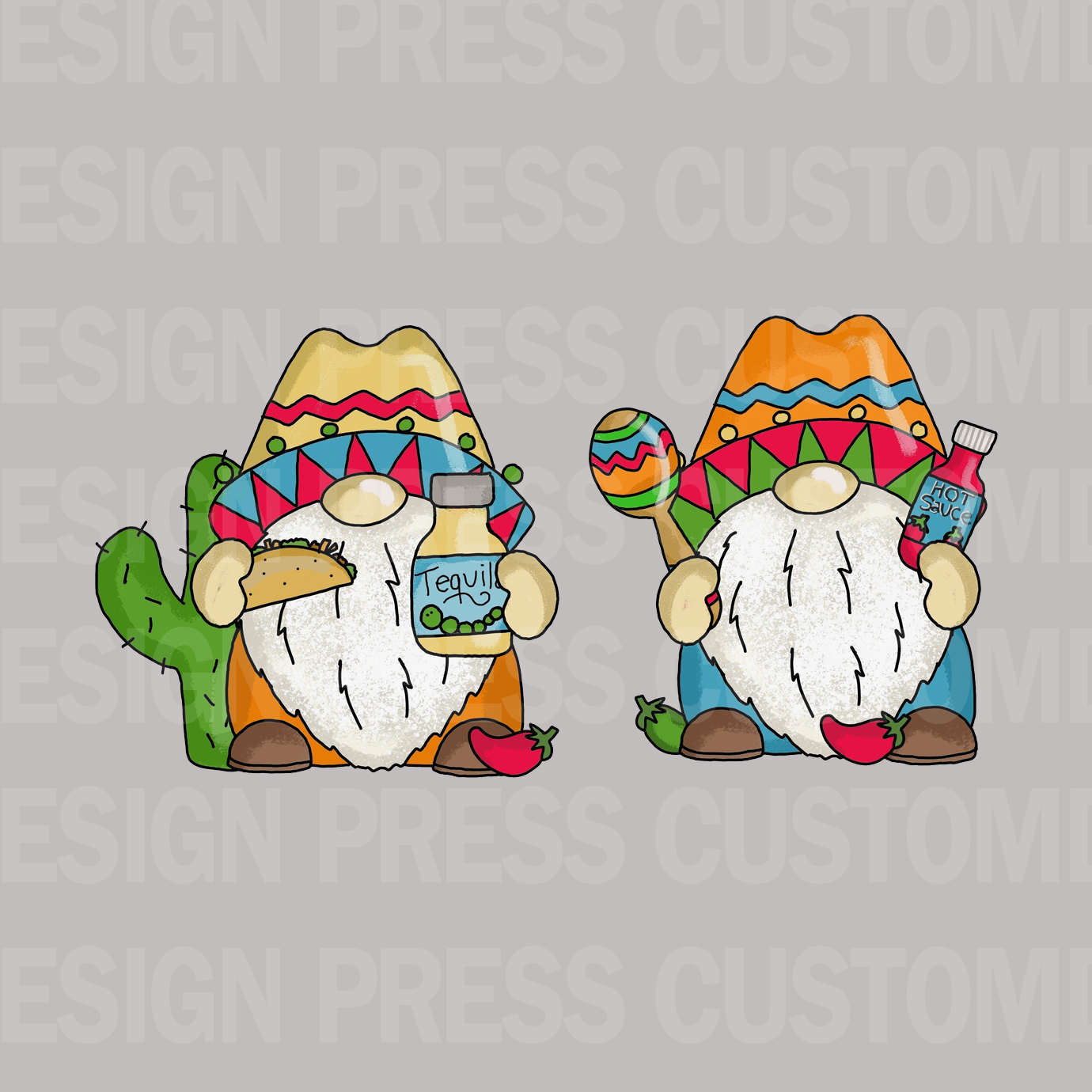 Cinco De Mayo Gnomes PNG, sublimation, POD, Digital Download Image