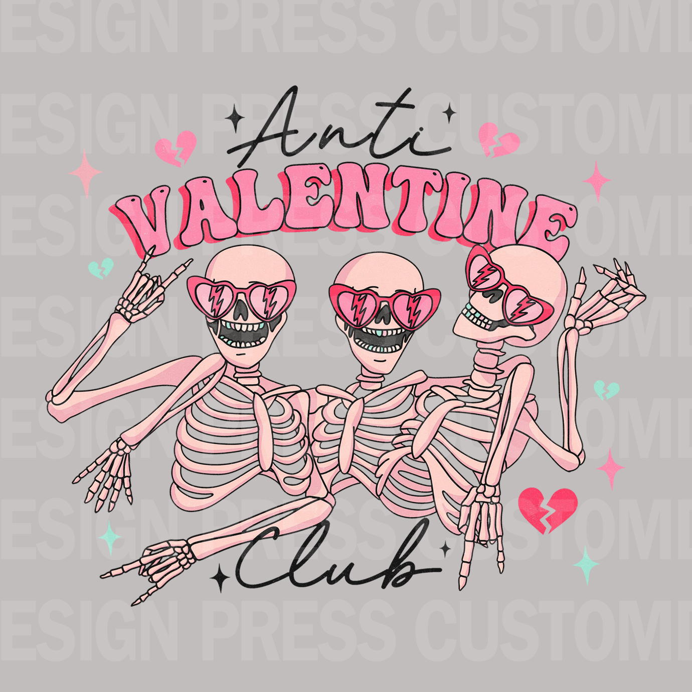 Anti Valentine PNG, sublimation, POD, Digital Download Image
