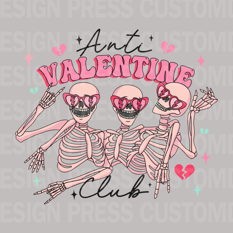 Anti Valentine PNG, sublimation, POD, Digital Download Image